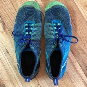 Merrell Vapor Glove 2 Racer Blue/Bright Green Running  Shoes